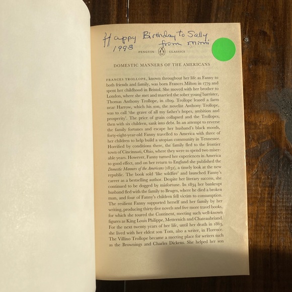 Domestic Manners of the Americans by Fanny Trollope. Paperback - Good Condition! - Picture 8 of 9